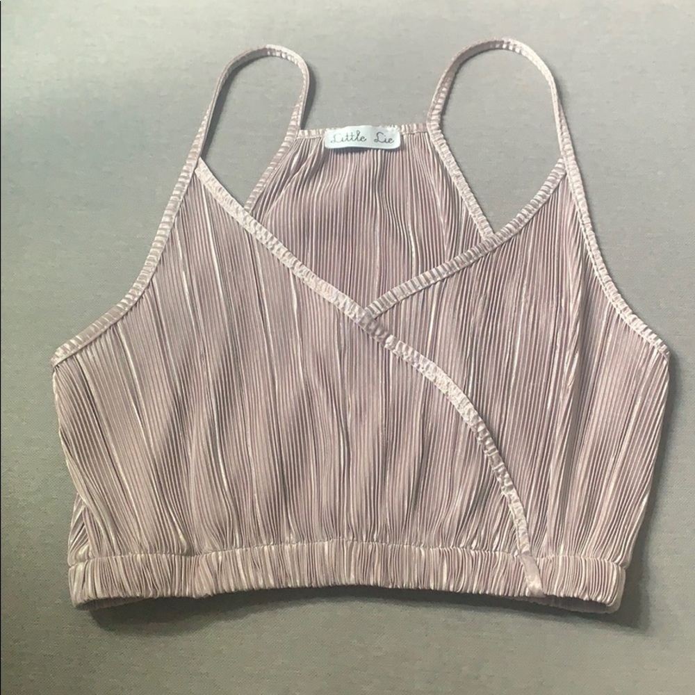 Little Lie Pleated Crop Top